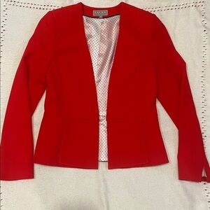 LAura petite Women's Red Suit Jacket small